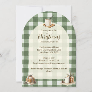 Invitation Cadeaux de Noël rustiques Mugs Vert En vichy Arche