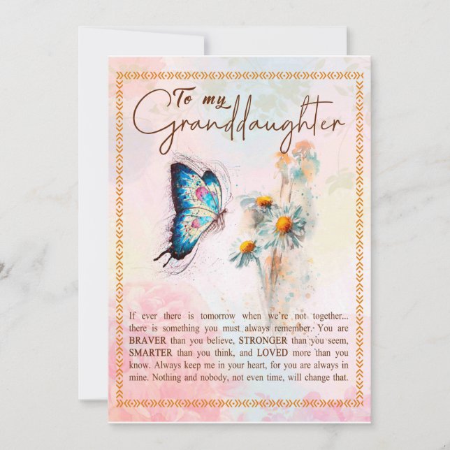 Invitation Cadeaux de petite-fille | De la famille de grand-p (Devant)