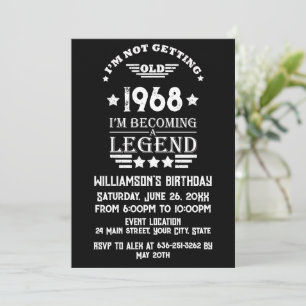 Invitation Cadeaux personnalisés vintage 55e anniversaire bla