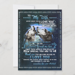 Invitation Cadeaux pour femme   Lettre à ma femme Amour de ma