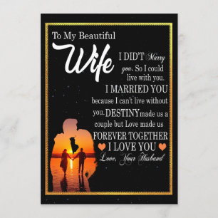 Invitation Cadeaux pour femme   Lettre à ma femme amour de mo