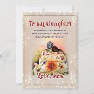 Invitation Cadeaux pour fille   Lettre à ma fille de la part 