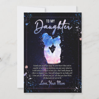 Invitation Cadeaux pour fille | Lettre à ma fille de maman