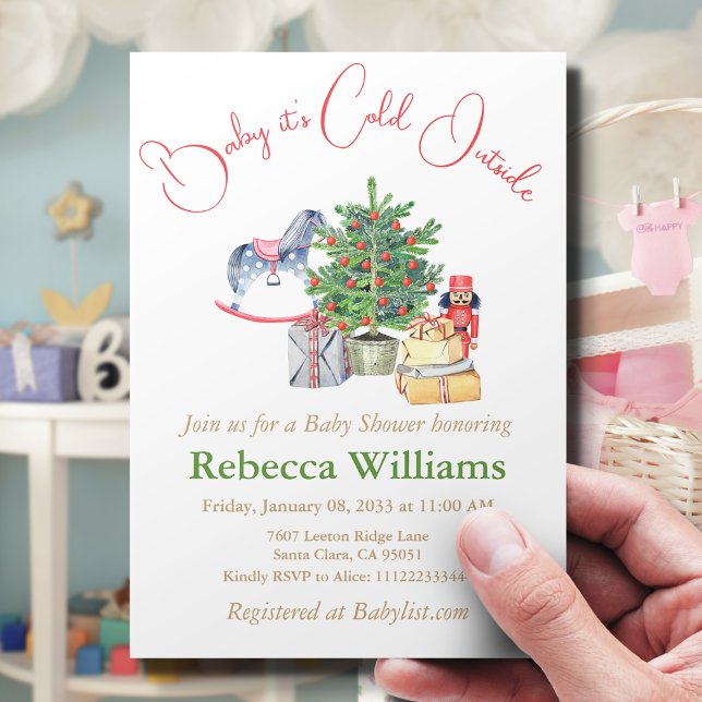 Invitation Cadeaux pour l'Arbre de Noël d'Hiver Fête pour Béb (Créateur téléchargé)