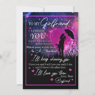 Invitation Cadeaux pour petite amie Lettre à ma petite amie