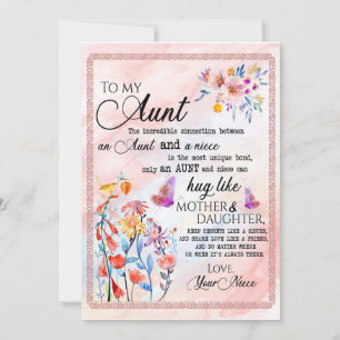 Invitation Cadeaux Tantes Lettre à ma tante Amour de la nièc