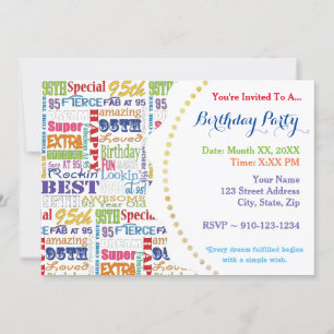 Invitation Cadeaux Uniques Et Spéciaux 95e Anniversaire
