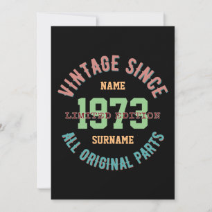 INVITATION CADEAUX VINTAGE PERSONNALISER NOM ANNIVERSAIRE ANN