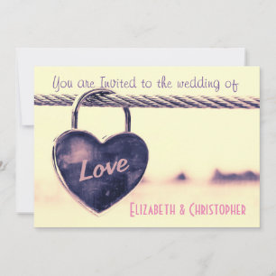 Invitation Cadenas de mariage en forme de cœur
