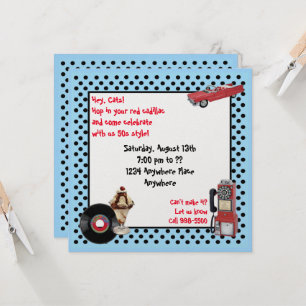 Invitation Cadillac rouge