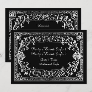 Invitation Cadre Argent pour Toute Occasion