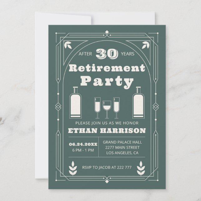 Invitation Cadre Art déco (Devant)