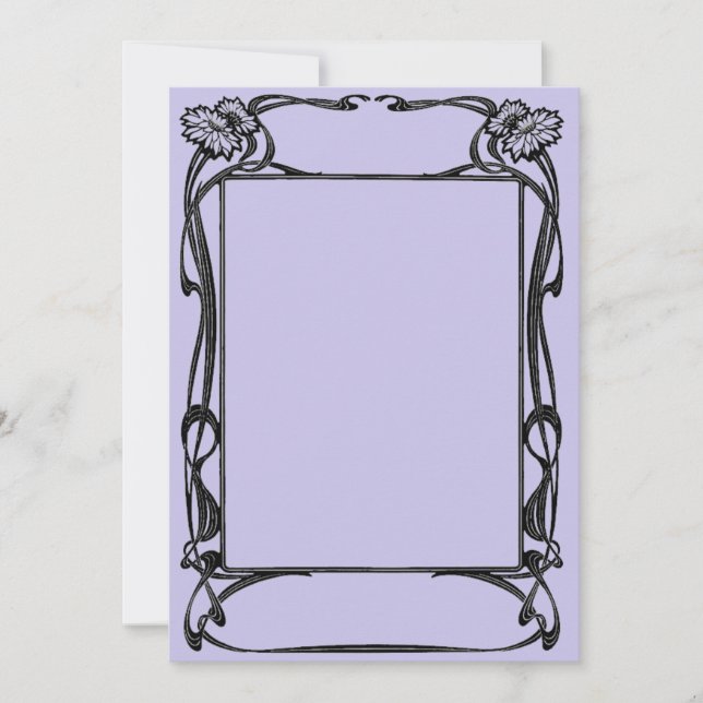 Invitation cadre Art Nouveau (Devant)