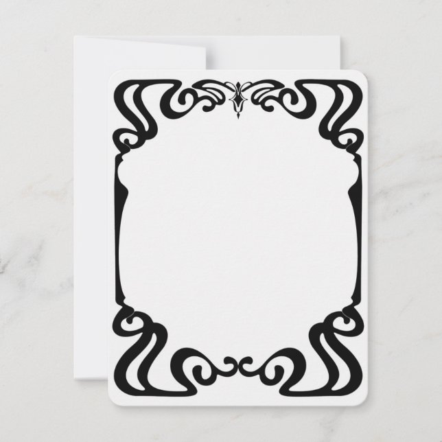Invitation Cadre Art nouveau (Devant)