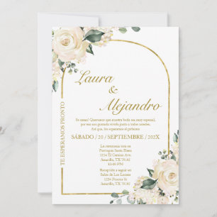 Invitation Cadre Bell Bouquet Floral Mariage espagnol