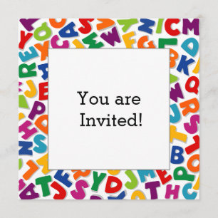 Invitation Cadre d'alphabet