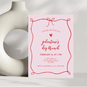 Invitation Cadre de bol de brunch du café de la Galentine