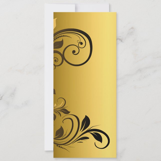 Invitation Cadre de fleurs bordure (Devant)