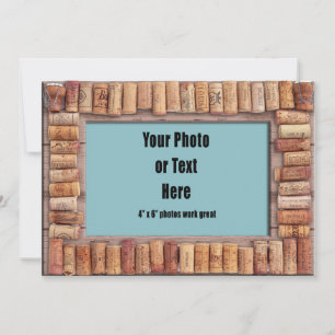 Invitation Cadre de liège à vin