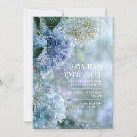 Cadre de mariage de jardin d'hortensia blanc bleu 