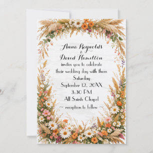 Invitation Cadre de mariage Fleurs d'été
