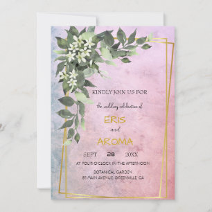 Invitation Cadre de pivoine blanche blush floral peinture ros