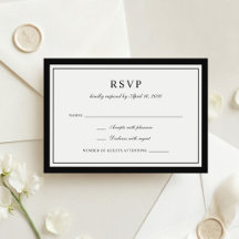 Cadre de réponse de mariage élégant classique
