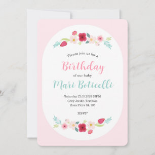 Invitation Cadre de roses vintage shabby chic