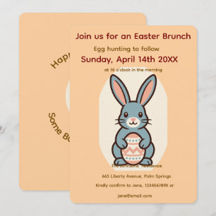 Invitation Cadre d'image de lapin de Pâques