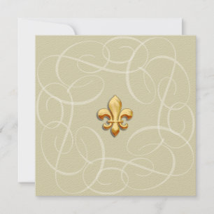 Invitation Cadre d'invitation Swirlie autour de Gold Fleur de