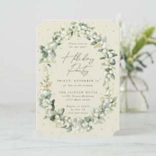 Invitation Cadre élégant de Snowberry + Eucalyptus pour fête 