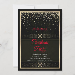 Invitation Cadre élégant en diamants noirs