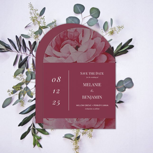 Invitation Cadre élégant Fleur romantique Enregistrer la date (Elegant Frame Romantic Flower Save the Date Invitation)