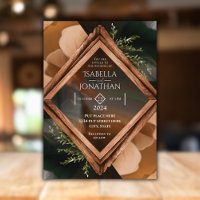 Cadre en bois moderne Mariage rustique