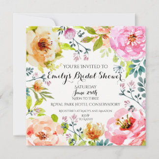 Invitation Cadre en Floral