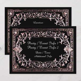 Invitation Cadre en or rose pour toutes occasions