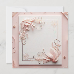 Invitation Cadre floral 3D