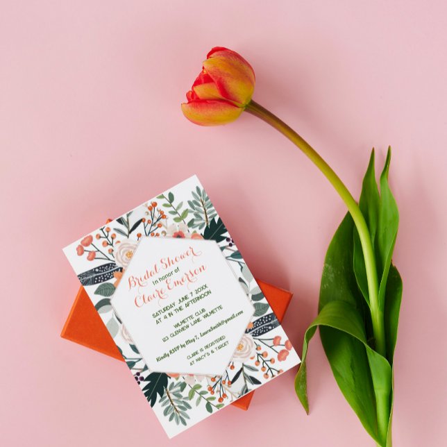 Invitation Cadre floral bohème (Créateur téléchargé)