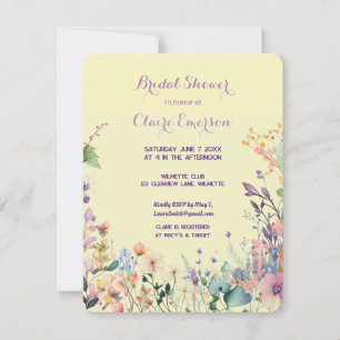 Invitation cadre floral boho