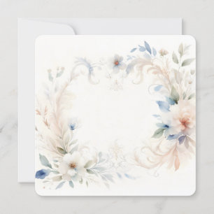 Invitation Cadre floral élégant Fond pastel doux
