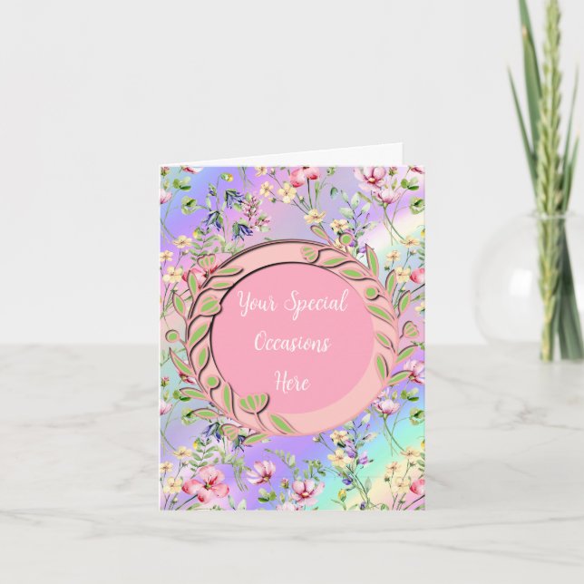 Invitation Cadre floral élégant : pour chaque occasion (Devant)