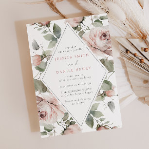 Invitation Cadre floral et Mariage d'image