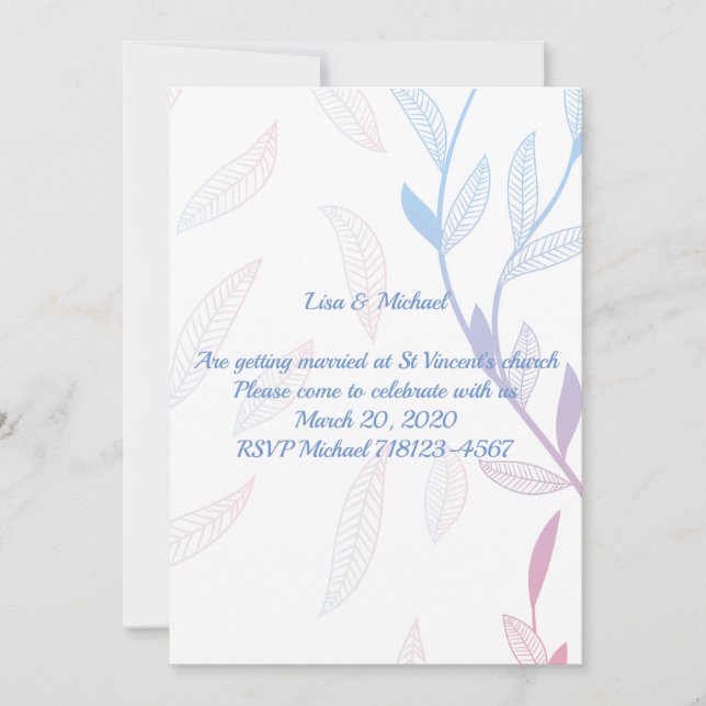 Invitation Cadre floral magnifique (Devant)