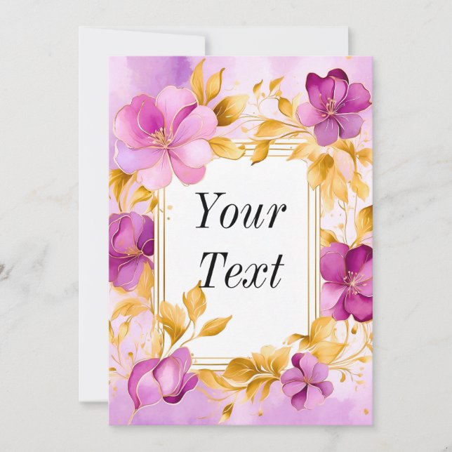 Invitation Cadre floral magnifique (Devant)