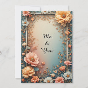 Invitation Cadre floral orné