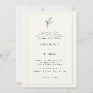 Invitation Cadre formel classique Lys de printemps de vallée 