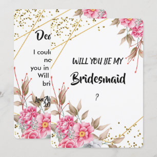 Invitation Cadre géométrique Or rose Floral Sirène