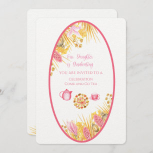 Invitation Cadre Magnolia Notre Fille Est Diplômé Linen