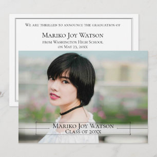 Invitation Cadre minimaliste élégant avec flèches Graduation