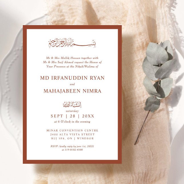 Invitation Cadre Moderne, Élégant et Simple pour Mariage Isla (Créateur téléchargé)